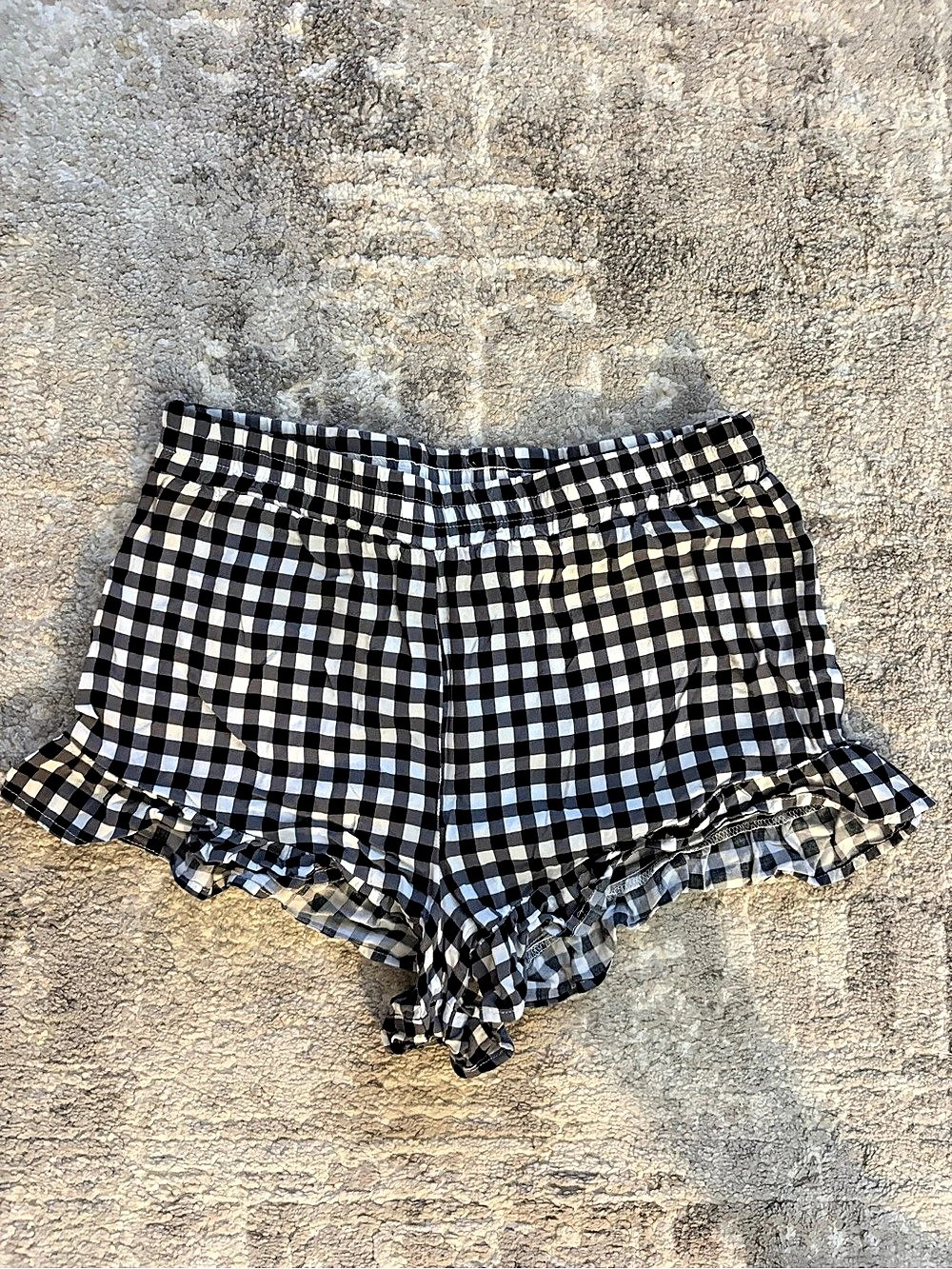 Gingham Ruffled Shorts